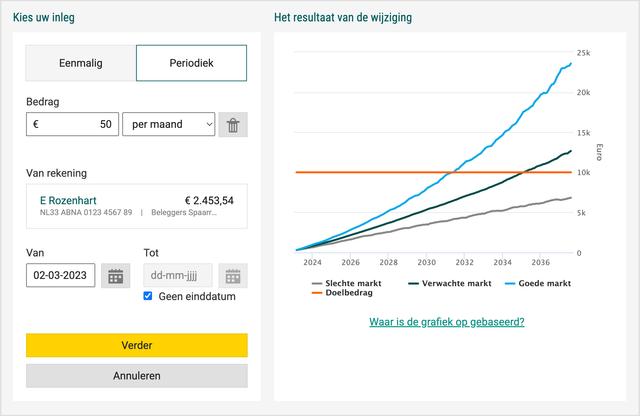 Begeleid Beleggen inleg kiezen